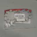 FUNID 12 Sets 2025 Metal Christmas Photo Frame Ornaments Silver Snowflake Frames Hanging Ornament with Pendant Red Ribbon for Christmas Tree Home Winter Party Decorations