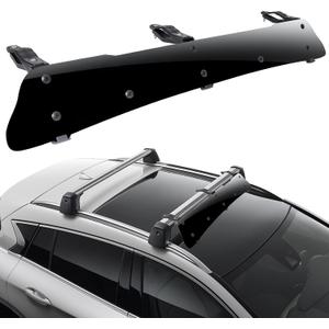 38" Aerodynamic Wind Fairing for Roof Rack, 95% Less Wind Noise, Fits Most Factory Bars, 3 Clamps for Secure Fit, Windshield Fairing for Roof Racks (38in)