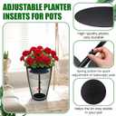 Novabright 3 Pack Adjustable Plant Riser for Inside Pot 21-34" Planter Inserts for Large Pots Metal Pot Fillers for Tall Square Round Taper Planters Container Indoor Outdoor (6''8" 10" Base or Top)