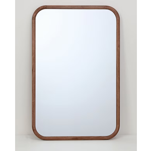 Origin 21 O21 24IN x 36IN Modern Wood Mirror 24-in W x 0.75-in H Rectangle Warm walnut Polished Wall Mirror