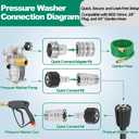 Pressure Washer Quick Connect Kit 10PCS Power Washer Accessories Adapter | Stainless Steel M22-14mm Swivel to 3/8" Plug/M22-15mm Female to M22-14mm Male Adapter, 3/4" Garden Hose Quick Connect Fitting