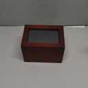 JEWEDECO Wooden Watch Display Case with Bracelet Organizer, Gray Solid Wood Watch Box Organizer 7x9.5x4.5cm for Men and Women Jewelry Storage