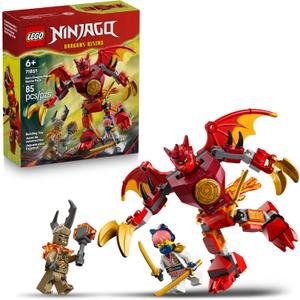 LEGO NINJAGO Kais Dragon Mech Battle Pack Building Toy for Boys, Girls, & Kids, Ages 6+ - Poseable Dragon Figure & 3 Character Minifigures for Pretend Play - Gift Idea for Birthdays - 71851