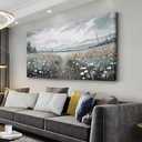 Glvzygy Canvas Wall Art Vintage Wall Decor Classical Painting Canvas Prints Vintage Floral Wall Art for Home Room Bathroom Decor Living and Office Home Decor 29"x58"