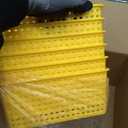 WYT 6-Pack Plastic Small Shelf Storage Weave Baskets Organizing for Cabinets and Pantries, Yellow