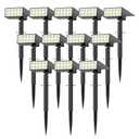 WENATY Solar Spot Lights Outdoor Waterproof, [12 Pack/4 Modes] Landscape Lighting Spotlights, Auto On/Off LED Solar Powered Yard Garden Flood Solar Light for Outside Pathway Wall Tree Pool,Cool White