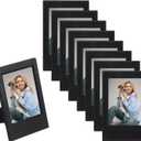 Uxcell 8pcs Mini Picture Frames, 2.4 x 3.6 Inch Rectangular Film Photo Frame, Small Instant Film Photo Frame Holder for Tabletop Picture Display, Black