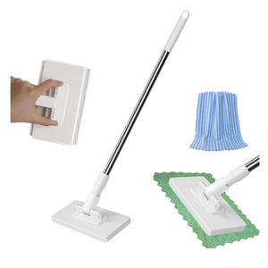 Snap Grip Mini Mop, Clever Zero Touch Cloth Changing Mini Mops, 39 Inch Retractable Gap Dust Cleaner Lazy Mops with Locking Head & Sweeping Cloths for Multi Cleaning