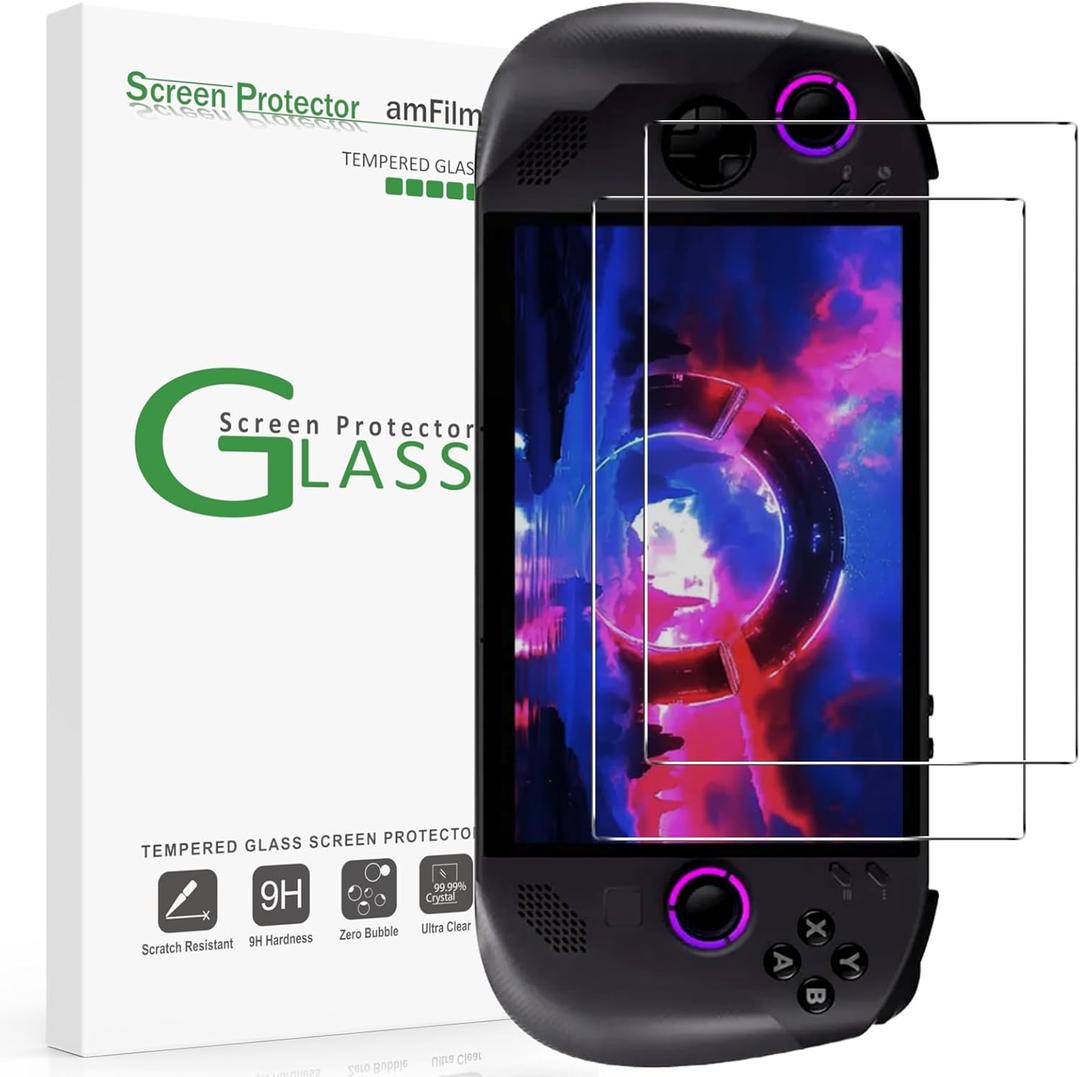 amFilm 2 Pack Screen Protector for Lenovo Legion Go S 8.0'' Handheld 2025, Tempered Glass, 8.0 inch Full Coverage, Transparent Ultra HD, Anti-Scratch, Anti-Fingerprint