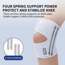 Knee Braces for Women Men Knee Braces for Knee Pain, Light Patella Brace with Side Stabilizers for Meniscus Tear, Adjustable Compression Sleeve Patellar Tendon Support Strap, Pack of 1 (Black, Large)