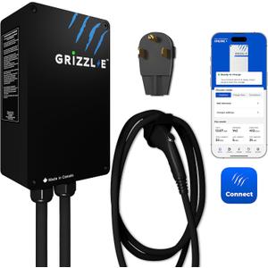 Grizzl-E Smart Level 2 240V / 40A Electric Vehicle (EV) Charger, Metal Case UL Tested and Certified, Energy Star, Indoor/Outdoor Electric Car Fast Charging Station, NEMA 6-50, Black (Classic)