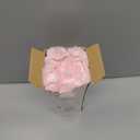 Throw Pillow Covers Decorative Faux Fur Set of 2 18x18 Inch Pillow Covers, Soft Pink Striped Pillowcases for Couch Sofa Bed Living Room, Fluffy Cute Home Boho Accent Fuzzy Decor