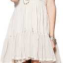 R.Vivimos Womens Summer Halter Deep V Neck Sexy Patchwork Mini Short Dresses, Large
