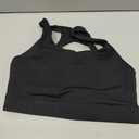 Aoxjox Women's Workout Sports Bras High Impact Fitness Training Gym Khloe Bra Yoga Crop Tank (Medium, Black)