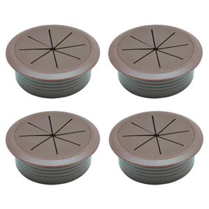Desk Grommet 2-1/16" (53 mm), Desk Hole Cover for Cables Coffee, Cable Grommet ABS Plastic, Desk Hole Grommet for Office and Home Table Cable, Detachable & Flexible Cable Cord Organizer-4 Pcs