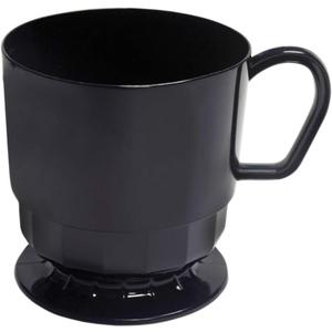 2 x Party Essentials 8-Ounce Hard Plastic Coffee Cups, 10-Count, Black