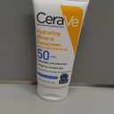 CeraVe 100% Mineral Sunscreen SPF 50, Face sunscreen With Zinc Oxide & Titanium Dioxide, Hyaluronic Acid + Niacinamide + Ceramides, Oil Free, Travel Size 2.5 oz