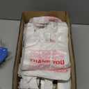 1300 White Plastic Thank You Bags