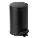 Cesun 1.2 Gallons Small Black Can, Bathroom Garbage Can with Lid and Foot Pedal, Mini Round Wastebasket for Bathroom, Bedroom, Office, 4.5 Liters / 1.2 Gallons, Matte Black