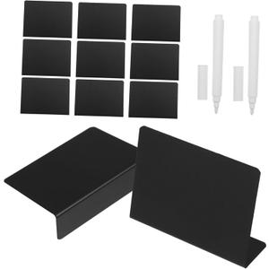 KICHOUSE 12pcs Mini Tabletop Chalkboard Signs with Stand Reusable Small Blackboard for Food Menus Place Cards Event Decorations and Messages for Restaurants Cafes and Buffets