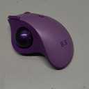 seenda Wireless Trackball Mouse, Ergonomic Bluetooth Rollerball Mouse Rechargeable, 3 Device Connection Optical Mice Adjustable DPI Thumb Control Mice Compatible for PC/Laptop/Windows - Light Purple