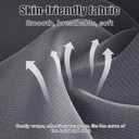 Memory Foam Travel Neck Pillow - 100% Pure Support for Airplane, Office & Car, Portable with Travel Bag, Washable Dark Grey Cover