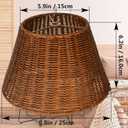 Small lamp shades woven boho wicker lampshades, DIY Natural rattan Hand Crafted Lamp Cover,empire Lampshade for Table Desk Lamp, Floor Lamp, Bedside Lamp