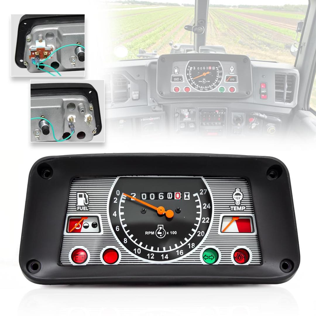 C5NN10849L Cluster Assembly Gauge Fits Ford Tractor 5000 2000 3000 3400 4000 4500 7000 EHPN10849A C7NN10849C - 1 Year Warranty (Counter Clockwise Rotation)