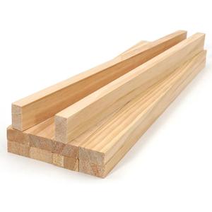 Wood Strips Slats for Wall, Square Wooden Dowels for Crafts 1/2"x 1" x 15", 10 PCS Wood Trim Planks for Crafting, Unfinished Pine Wooden Sticks Lumber Pieces for Woodworking Models Making Dollhouses