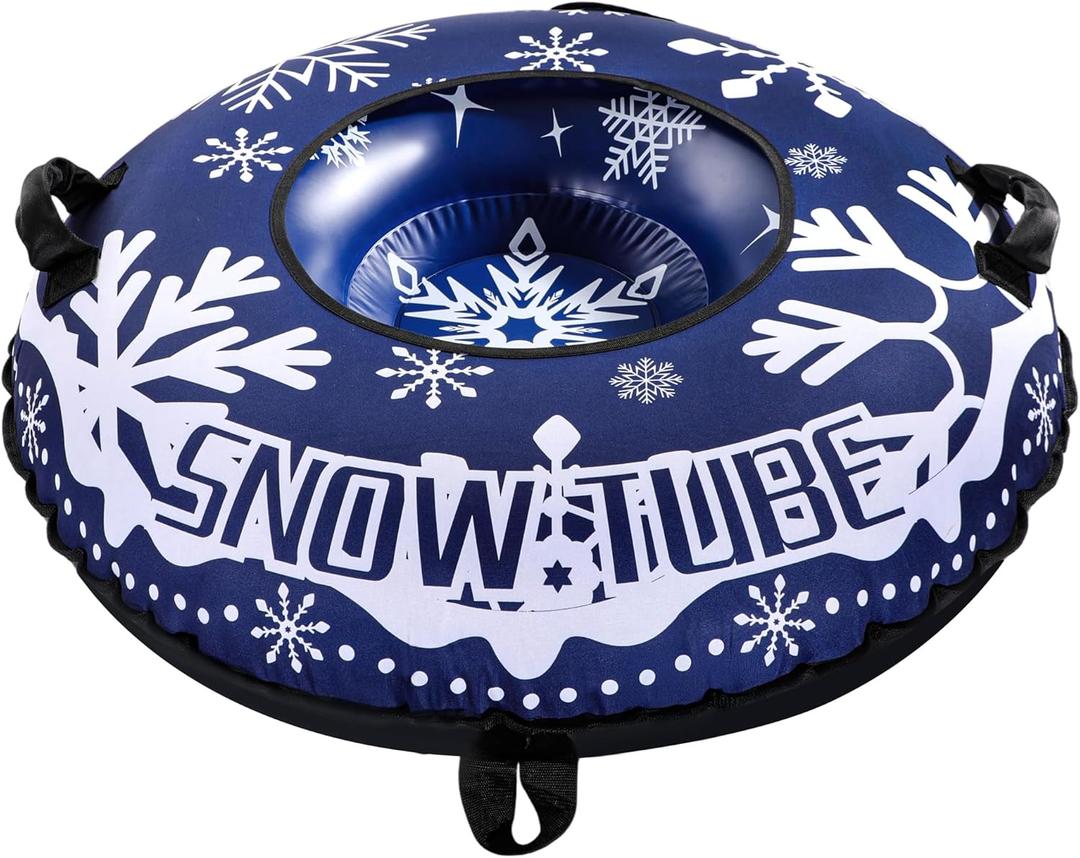 Heavy Duty 47-inch Snow Tube for Winter Sledding  Durable and Oversized Snow Tube for Adults, Inflatable Snow Sled with Reinforced Handles and Speed, Perfect for Snow Adventures