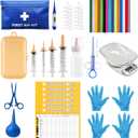 52pcs Puppy Whelping Supplies,Whelping kit,Puppies Birth,Kitten Dog Supplies,Puppy kit,Bottle Feeding kit for Newborn Puppy, Puppy Whelping Collars,Tube,Cord Clamps,Gloves,Digital Thermometer Scale