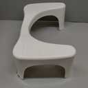 Squatty Potty Simple Curve Bathroom Toilet Stool 7" White