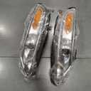 Duolctarms W/o Bulb Halogen Type Chrome Pair Projector Headlights Headlamps Assembly Compatible for 2010 2011 2012 Ford Taurus BG1Z13008B BG1Z13008A