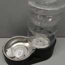 RIZZARI Dog Food Water Dispenser: 7L Automatic Black Large Stainless Steel Waterer with Filter - Gravity Water Feeder - Healthy Hydration for Pets Indoors Outdoors