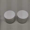 2Packs 60g/2Oz Frosted Glass Cream Jars with White Lids Refillable Empty Cosmetic Containers Leakproof Lotion Jars for Face Cream, Lotion, Balm, Scrubs, Skincare Storage
