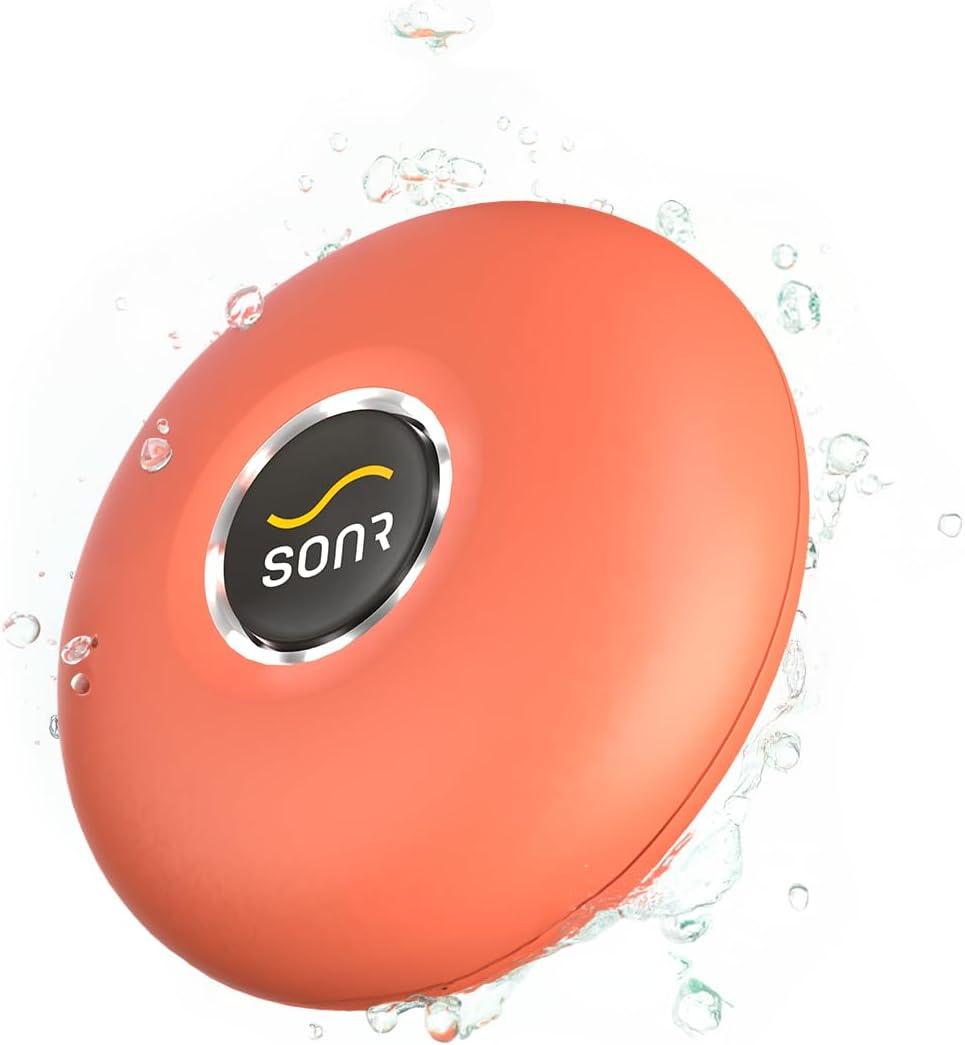 SONR Music Waterproof MP3 Player for Swimming, Bone Conduction Underwater Headphones for Pool, Open Water & Triathlon Training, Wireless, Clear Sound, Open-Ear Player with Bluetooth (Pink)