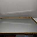 Wall Mirror, Vintage Carved Bathroom Mirror 40" x 32" Antique Metal Frame Wall Mirror for Bedroom, Living Room, Entryway, Fireplace, Hallway, Gold