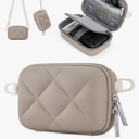 BAGSMART Digital Camera Case, Protective & Lightweight Camera Case with 2 Carrying Ways, Waterproof & Shockproof Small Camera Bag for Canon PowerShot/GoPro/Sony DSCW800/DSCW830 - Camel