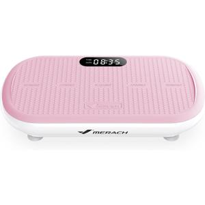 Merach CV40 Curved Vibration Plate Exercise Machine with 440lbs Capacity, Pink