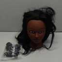 16 Inch 100% Real Hair Mannequin Head Training Head Manikin Cosmetology Doll Head for Hairdresser Practice Braiding Hair Styling with Clamp stand (16 -Inch)