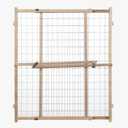 Toddleroo by North States Extra Wide Wire Mesh Wooden Baby Gate: 29.5"-50" Wide. Pressure Mounted Baby Gate for Doorway. (31" Tall, Sustainable Hardwood)