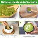 Matcha Whisk Tools Set, PP Resin Matcha Stirrer Green Tea Powder Preparation Prepare Japanese Tea, Includes 1 Whisk & 1 Sifter & 1 Spoon (Yellow)