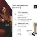 LARS NYSM Thermo Coffee Mug to go with Strap 13oz | Travel Mug 0.38 Liter with Insulation | Leak Proof Stainless Steel Thermal Tumbler for Coffee and Tea to Go (Creamy Peach, 12.9 oz)