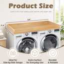 Royxen Washer Dryer Countertop with Solid Wood Core,54W x 27.5D Laundry Countertop with Edge Rails,Washer and Dryer Topper for Laundry Room Organization (Oak)