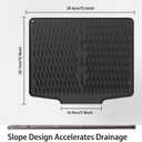 Silicone Mats for Kitchen Counter,Maiyibloom Silicone Dish Drying Mat with Non-Slip, Easy Clean Fast Self-Draining Slope 16.5 x 12.9 Inch(Black)