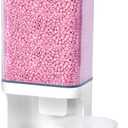 Conworld Laundry Detergent Dispenser, Wall Mounted Laundry Beads Dispenser for Scent Booster Beads, Stain Remover Powder, Bath Salts, Rice, Beans Grain and Dry Food, Laundry Scent Booster Container (Medium (52oz)-White)