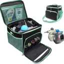 Carry Bag for Bissell Steam Shot Steam 39N7V/39N7A Cleaner, Handheld Steam Cleaner attachments, Adjustable Compartments Large Storage Bag for Bissell Steamshot accessories, Bag Only (Black & Green)