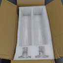 Biuitug Hurricane Glass Candlestick Holders: Set of 2 Taper Candle Holder with Windproof Cylinder Covers 11.8 inch Tall Clear Candle Stick Holder Stand for Wedding Birthday Christmas Home Decor