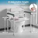 Toilet Seat Riser for Seniors, FSA HSA Eligible Raised Toilet Seat with Handles, Adjustable Height & Width, 400lb Handicap Elevated Toilet Seat, Fit Any Toilet