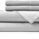 Hotel Sheets Direct 4 Piece Bed Sheet Set Queen Size, 100% Viscose Derived from Bamboo Sheets Set with 2 Pillowcases, Cooling & Breathable Luxury Bedding, Moisture-Wicking & Silky Soft Texture, Gray